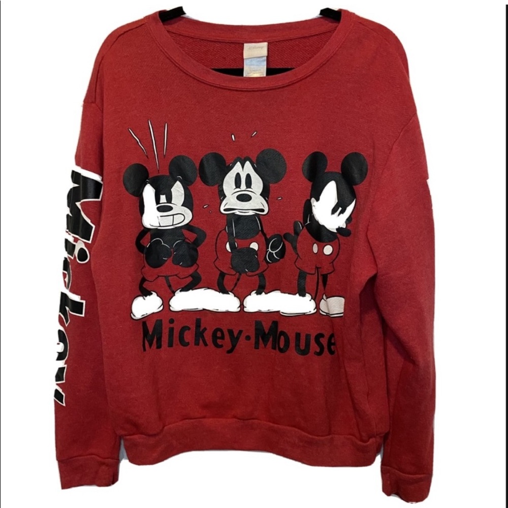 Disney Mickey Mouse Graphic Long Sleeve Crewneck Sweatshirt
